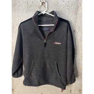 Vintage Abercrombie Fitch Jacket Womens Small Grey Fleece Quarter Zip Pullover